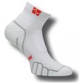 Vitalsox Vitalsox VT 0410 Ped Ultra Light Weight Running Socks; White-Silver - Small VT0410_W-SIL_SM